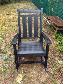 Black Outdoor Rocking Chair