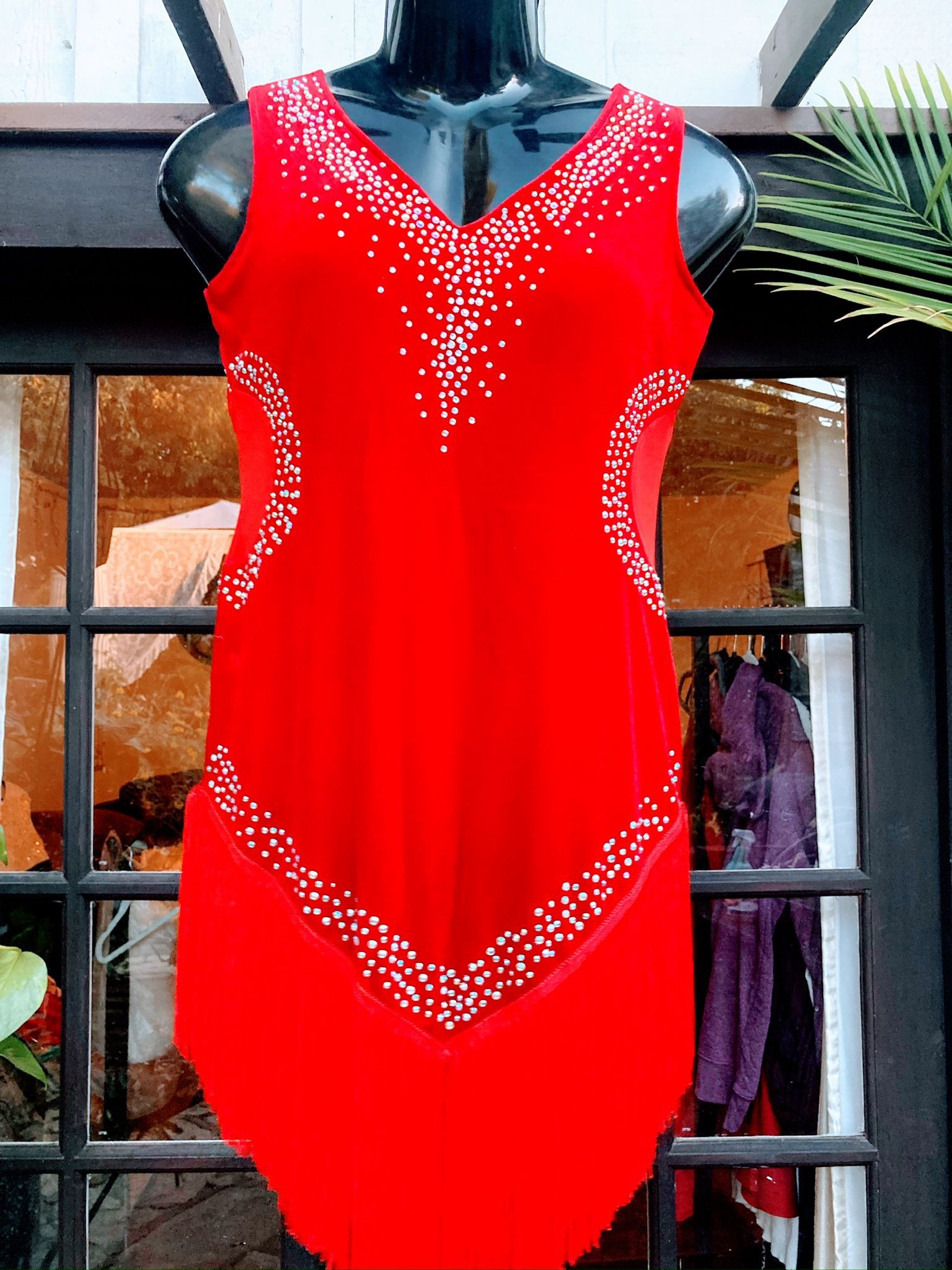 Latin Dance Dress Salsa Tango Cha cha Ballroom Velvet Competition Dress