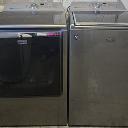 Maytag HE Large Capacity Washer And Electric Dryer Set 
