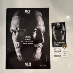 Connor McGregor / Nate Diaz 2016 UFC Ticket And Program