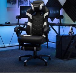 RESPAWN 110 Ergonomic Gaming Chair with Footrest Recliner - Racing Style High Back PC Computer Desk Office Chair - 360 Swivel, Adjustable Lumbar Suppo