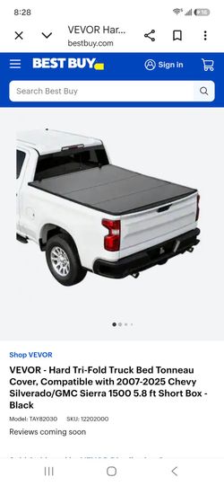 Silverado 5.8 FT Hard Tri-fold Tonneau Cover