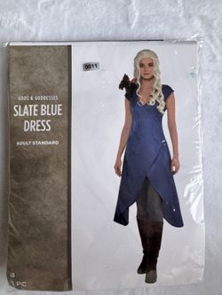 Mother of the Dragons Costume Blue Dress Womens Adult Standard New