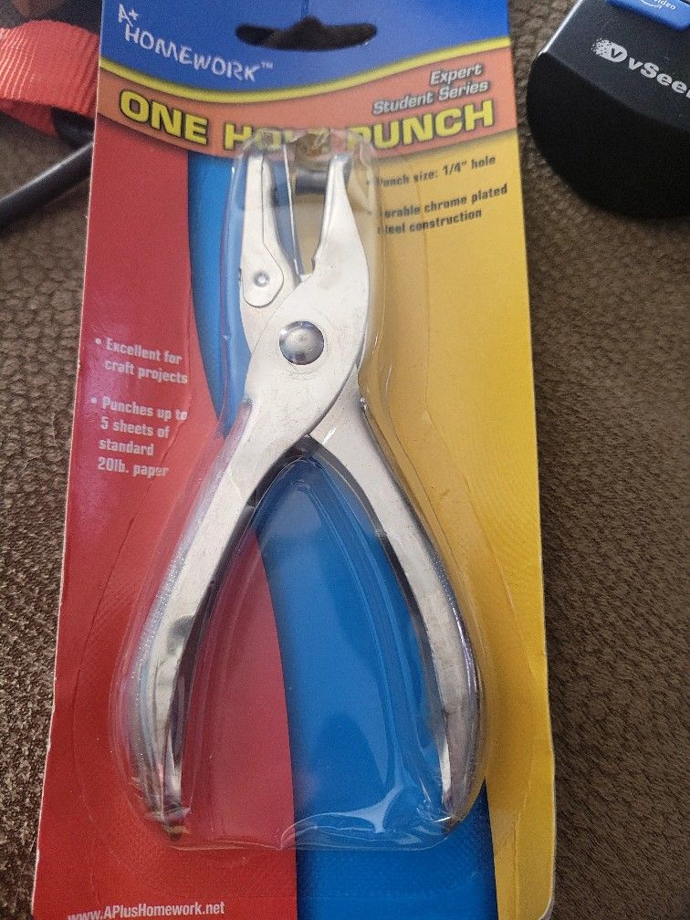 1/4" Paper Hand One Hole Punch Metal Scrapbooking Punches