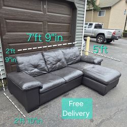 Free Delivery | Dark Brown IKEA DAGSTORP 2 Piece Sectional Sofa/Couch 