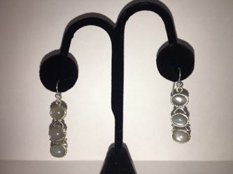 Moonstone & sterling silver earrings