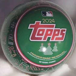 2024 Topps Baseball Holiday Tin - 59 Cards Per Tin