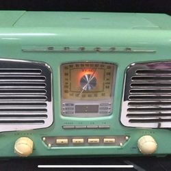 Crosley CR612B-AB Corsair Tabletop AM/FM Bluetooth Radio, Aqua Blue