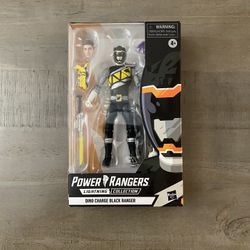In Hand, Brand New, Never Opened Power Rangers Lightning Collection Dino Charge Black Ranger 6” Inch Figure