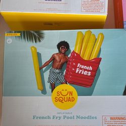 🍟 Sun Squad French Fry Inflatable Pool Noodles – 6 Piece Set