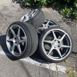 18 X 8.5 Inch Anovia Titan rims , Low Profile Tires 5 Lug Pattern