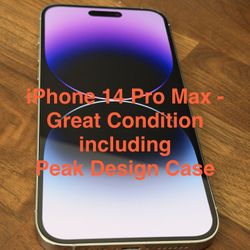 iPhone 14 Pro Max (256GB) including Peak Design Case