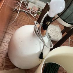 White Base Ceramic Lamp