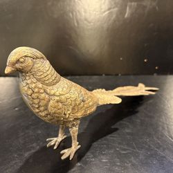 Vintage Brass Pheasant Bird Figurine 13” Long 