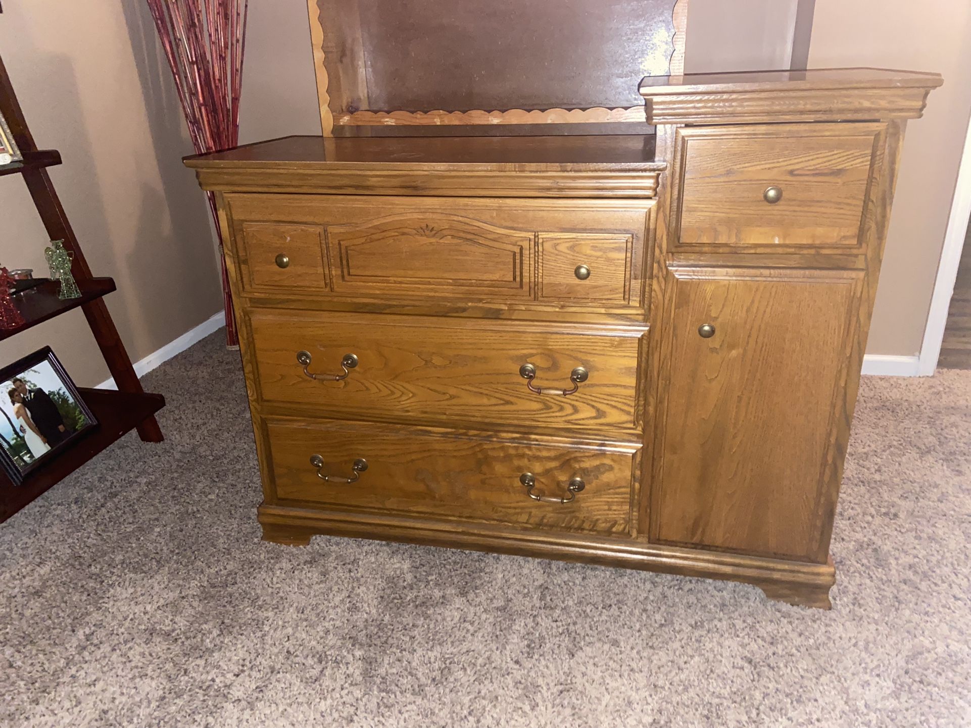 Solid Oak Bureau / Baby Changing Table