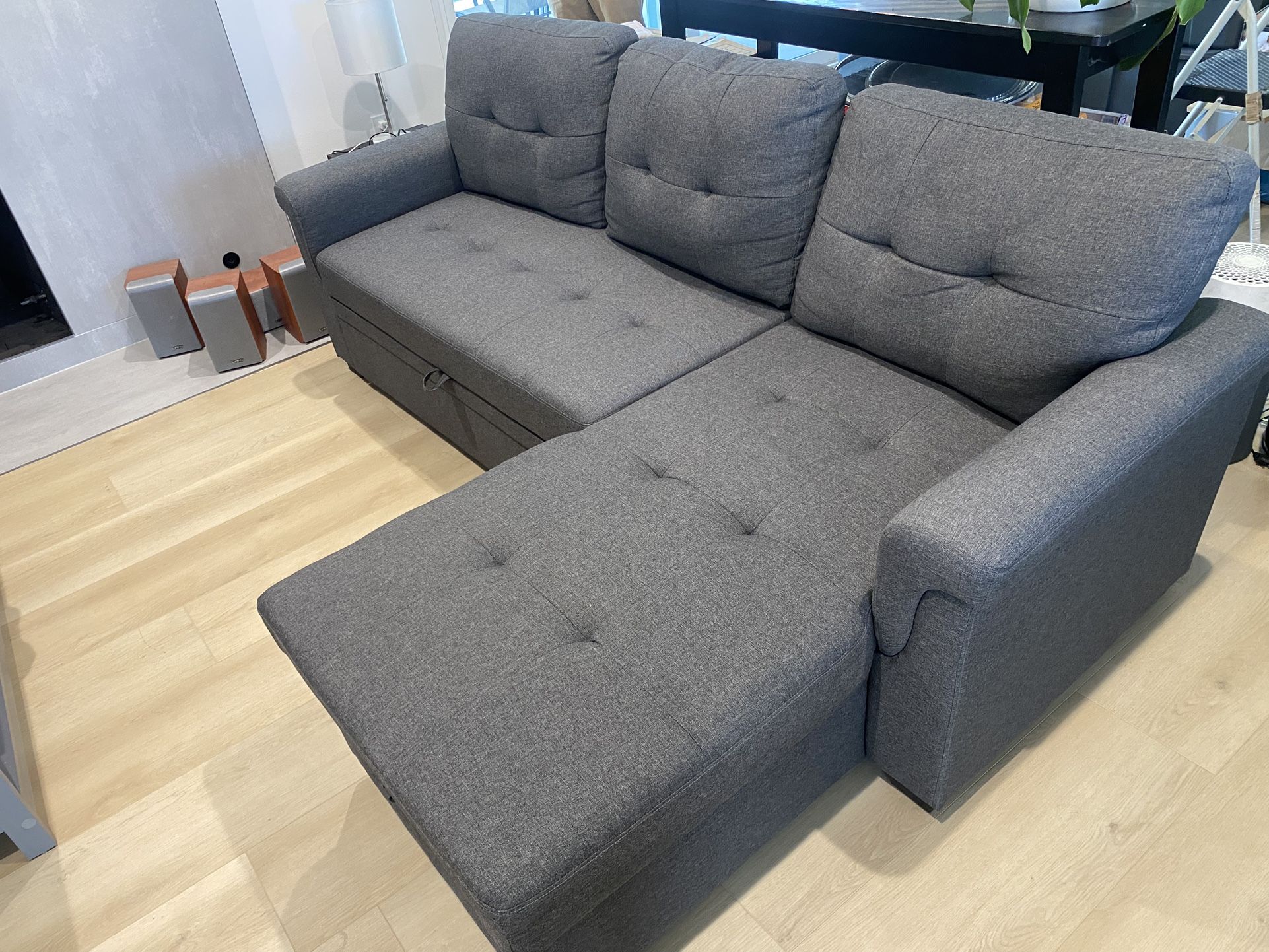 Pullout Sofa With A Chaise And Storage!