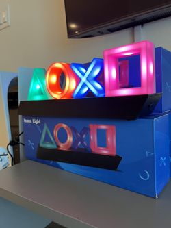 PlayStation 5 ( Icon Lamp) Icons Light With 3 Light Modes Music Reactive Game Room 
