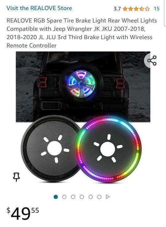 RGB Spare Tire Brake Light For Jeeps