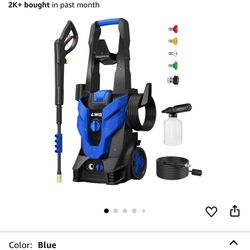 Electric Pressure Washer, 2.5 GPM Power Washer with 4 Quick Connect Nozzles, High Pressure Cleaning Machine with Foam Cannon for Cars/Fences/Driveways