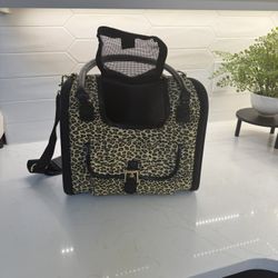 Isaac Mizrahi Leopard Small Pet Carrier