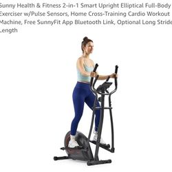 Elliptical Full-Body Exerciser w/Pulse Sensors, Home Cross-Training Cardio Workout Machine