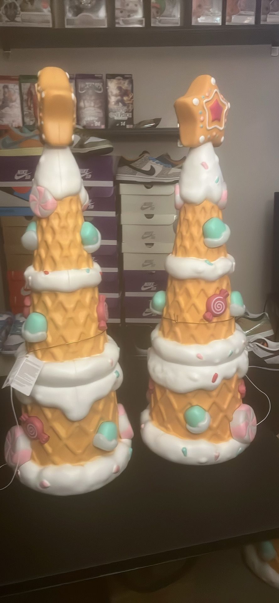 Holiday Time Pastel Gingerbread Waffle Tree
