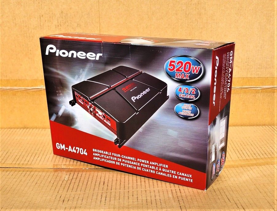 Pioneer Car Speaker Power Amplifier 4 Channel System 520 Watts Bridgeable Amp GM-A4704 🚨 Payment Options Available 🚨 No Credit Needed 🚨