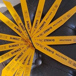 DeWalt Sawzall Blades Black And Yellow 5"Through 8" Long 
