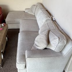 $100 Large LaZboy ( Lazy Boy ) Sectional Couch - White