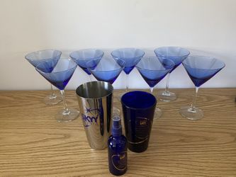 Martin Glasses Cobalt Blue, Shaker And Spray Bottle