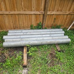 Galvanized pipe bollards 6inch x 7ft $200 each