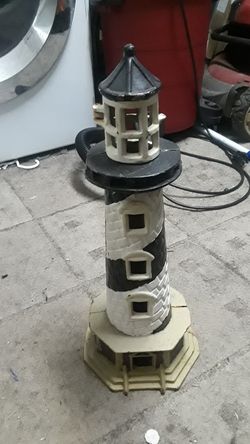 Vintage / antique cast iron lighthouse