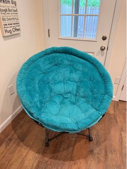 Corduroy Papasan Collapsible Chair