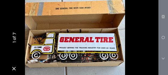 General Tire Neon Sign Semi Truck