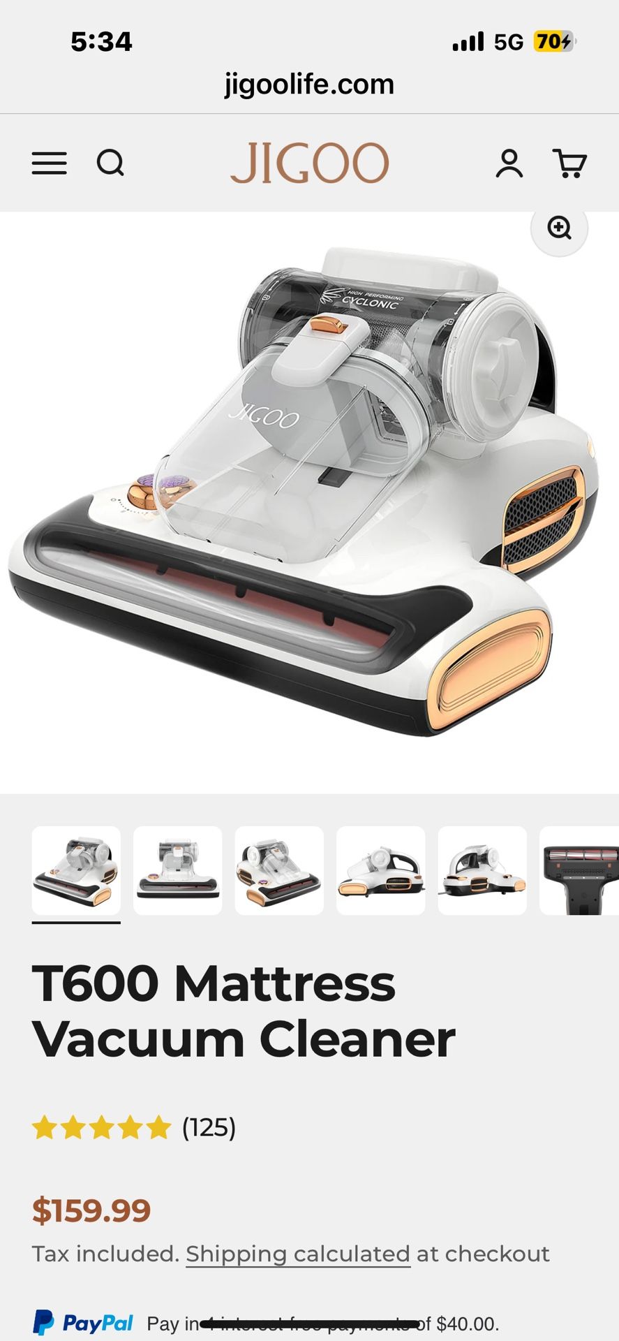 T600 Mattress Vacuum Cleaner