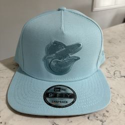 MLB New Era Baltimore Orioles Sky Blue  9fifty A Frame SnapBack Hats 