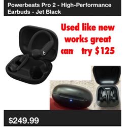 Like new  Powerbeats Pro True Wireless Bluetooth Earphones beats case extra long wire only $125 cash only East Palmdale can test 