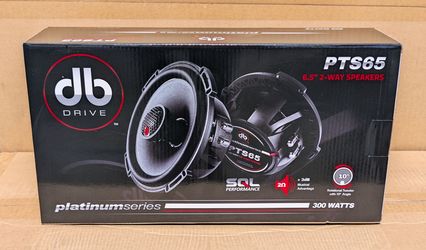 DB Drive Platinum Car Speakers 1-Set 6 1/2 Inch 2-Way Coaxial Loudspeakers 300 Watts PTS65 🚨 Payment Options Available 🚨 No Credit Needed 🚨