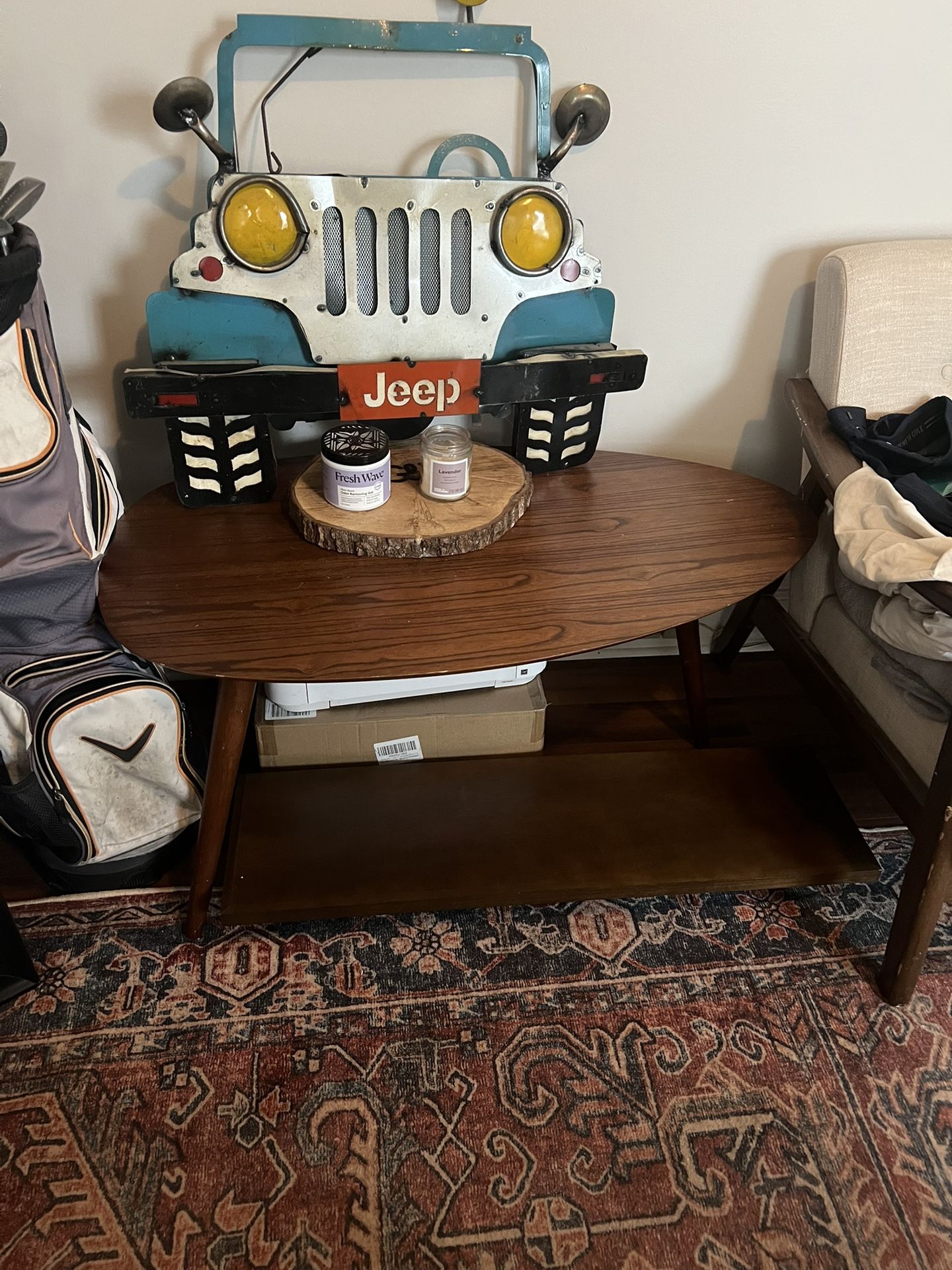 Unique Oval Shaped Coffee Table