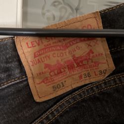 Levi Jeans 501 Black 36x30