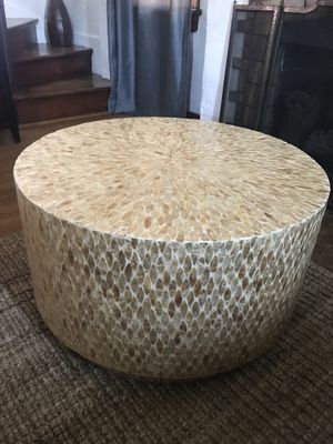 Pier 1 Imports Capiz Round Drum Coffee Table Used For Only 2 Weeks In Seattle Wa Offerup - Mother Of Pearl Coffee Table Pier One Pier 1 Imports Capiz Round Drum Coffee Table Used For Only 2 Weeks In Seattle Wa Offerup - Mother Of Pearl Coffee Table Pier One