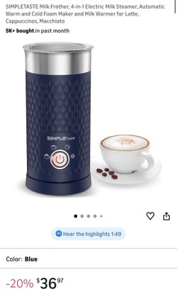 SIMPLETASTE Milk Frother 4-1