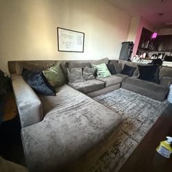 Large Sectional Couch For Sale (Chocolate colored)