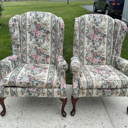 (2) Broyhill Wingback Chairs - Good, Clean Condition- Marietta, Pa Pick Up