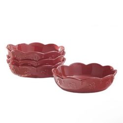 Princess House 3504 Marbella Ruby Pasta Bowls Set of (4)