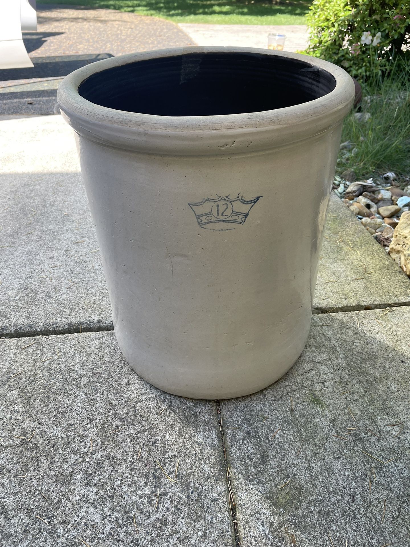 Vintage Robinson Ransbottom Blue Crown Pickle Crock