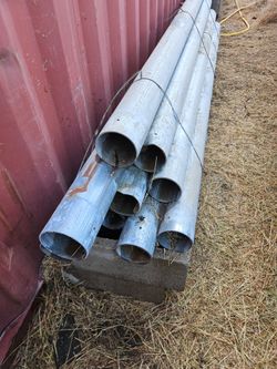 7 ft x 4 inch Galvanized Steel Fence Post 12ga  wall thickness 10 pieces