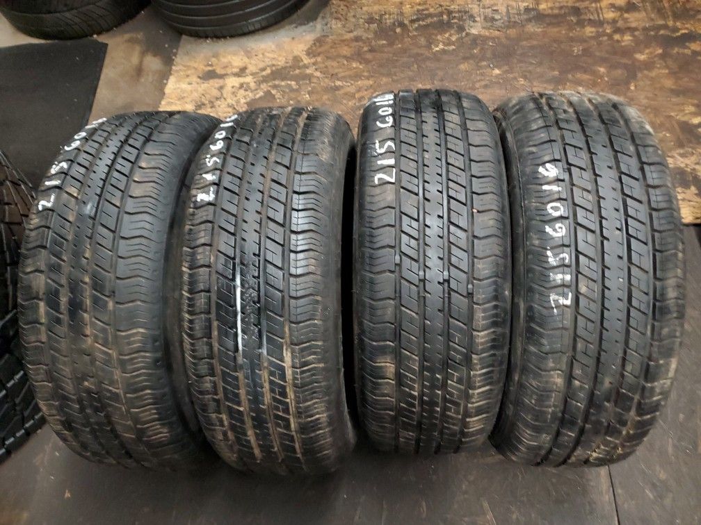 4 Tires 215.60.16 Epic Tour A/s 90 % Tread Dot 3520