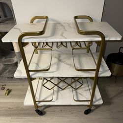 Marble & Gold Bar Cart