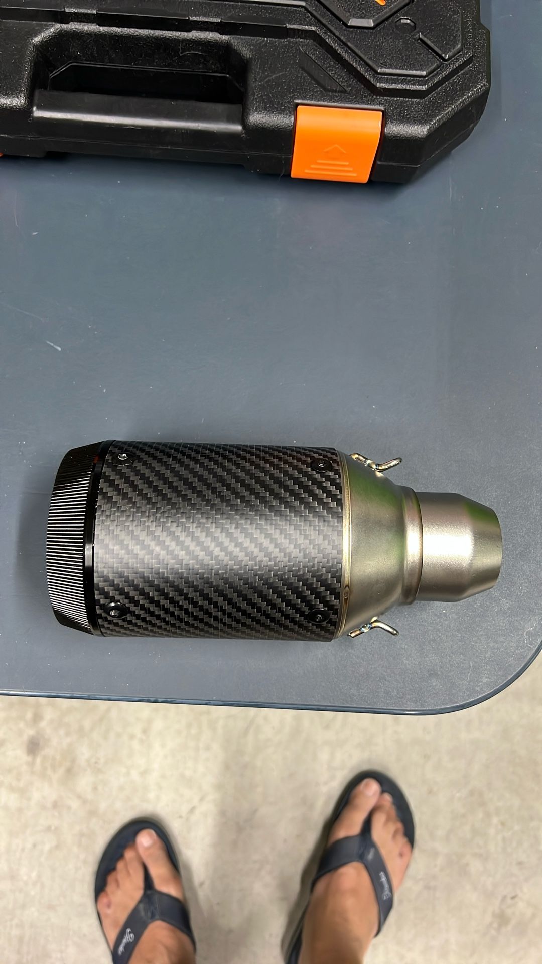 Austin Racing muffler.